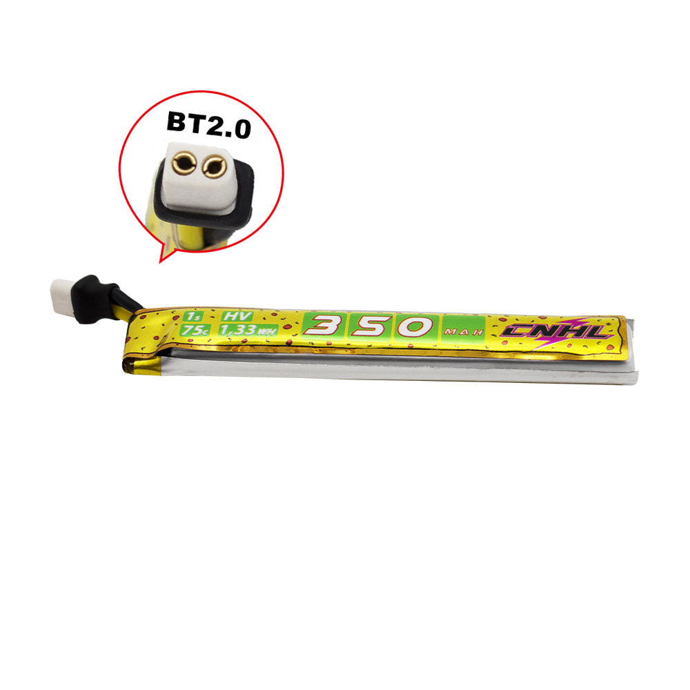 15843 1 battery cnhl pizza series lipo 1s 3 8v 350mah 75c bt2 0 5pcs
