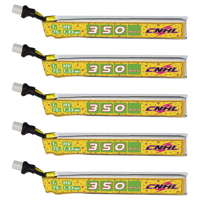 15843 2 battery cnhl pizza series lipo 1s 3 8v 350mah 75c bt2 0 5pcs