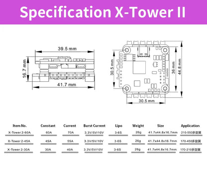 15915 5 stack flycolor x tower 2 60a f7