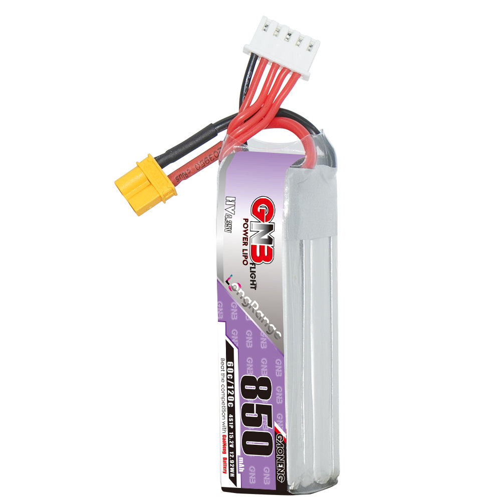16008 2 battery gnb gaoneng lihv 4s 15 2v 850mah 60c xt30