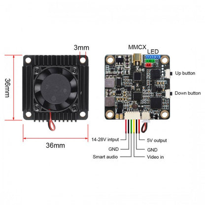 16119 5 vtx akk ultra long range all channels version 80ch 4 9 5 8g 3w