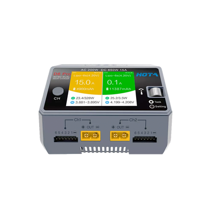 16182 charger hota d6 pro 325w 15a 1 6s dual ac dc
