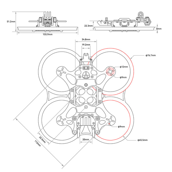 16299 2 frame betafpv pavo25 v2 brushless whoop
