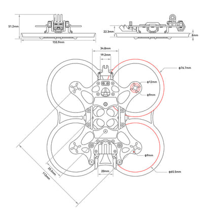 16299 2 frame betafpv pavo25 v2 brushless whoop