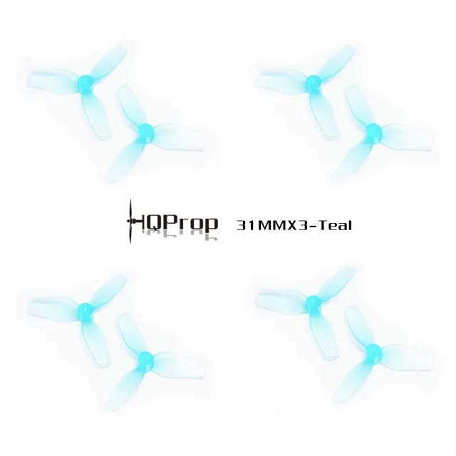 16728 1 propeller hqprop ultralight whoop 31mmx3 3 blade teal 2cw 2ccw
