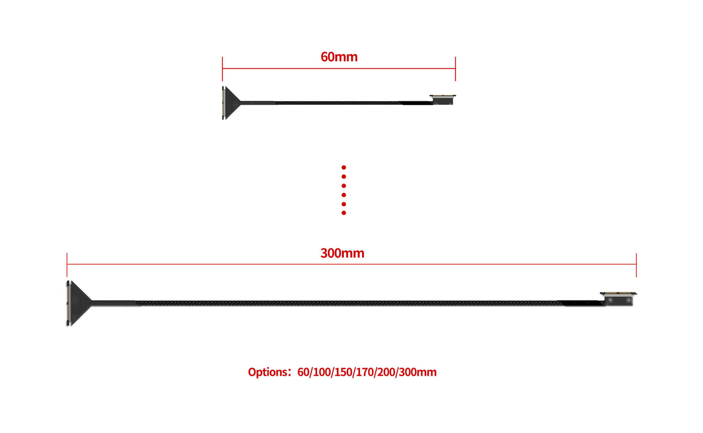 168 4 coaxial cable runcam for dji o3 200mm