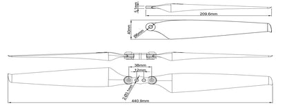 Propeller Sunnysky EOLO CN17x6.2 Folding