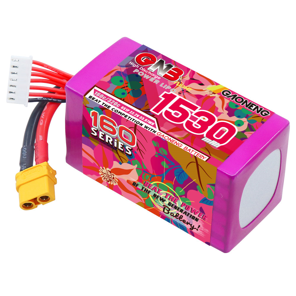 Battery GNB GAONENG 1530mah 6S1P 22.2V 160C XH-JST 7P XT60