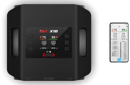 X16 Lipo Charger 1100W x 2 20A x 2 Dual Channel Lipo Charge and Discharge Cycle Balance Charger for 2 16S Batteries ISDT 1676277631