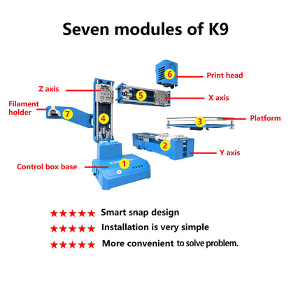 10234 3 3d printer easythreed model k9
