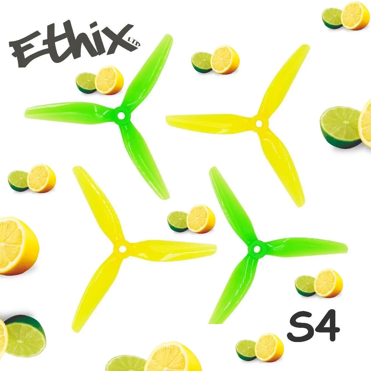 Propellers  HQProp Ethix S4 3-Blade 5" LemLim (2CW+2CCW)