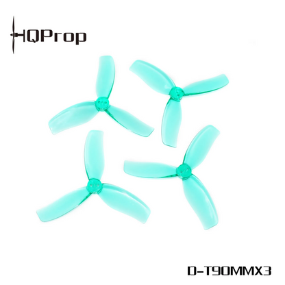 Propellers HQProp Cinewhoop 3-blade 3.5" Teal (2CCW+2CW)