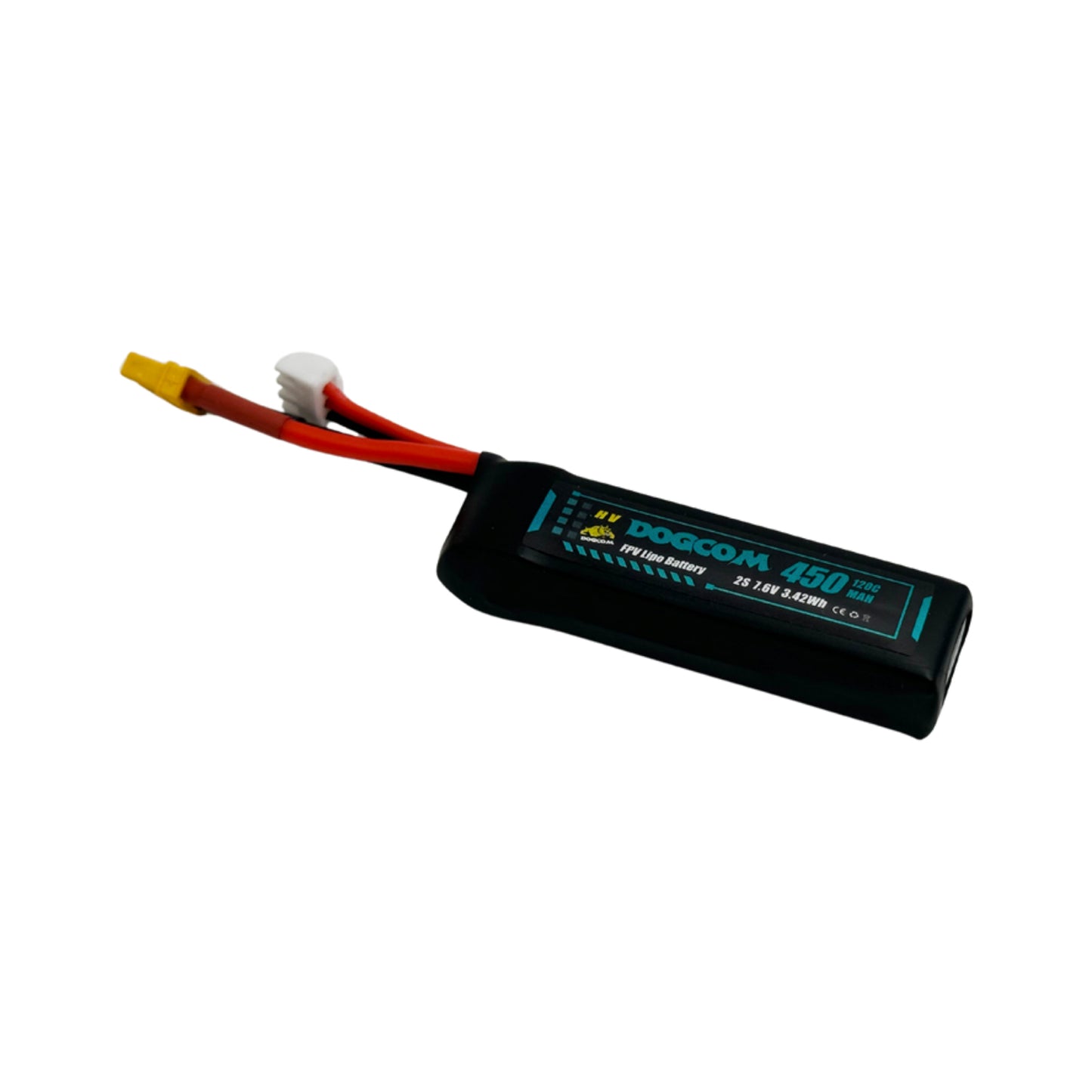 Baterie DOGCOM 450 mAh 120C 7,6 V 2S1P HV LiPo XT30