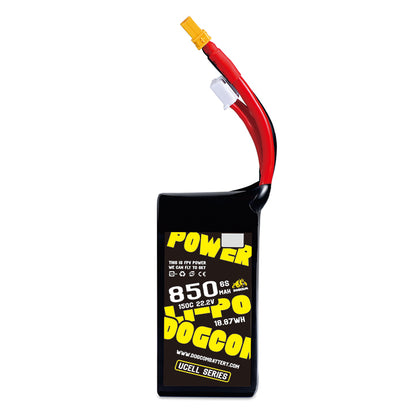 Baterie DOGCOM 850 mAh 6S 22,2 V 150C LiPo XT60 řada UCELL