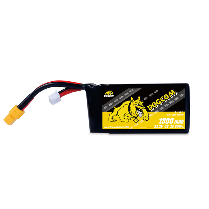 Baterie DOGCOM 1300 mAh 6S 22,2 V 160C LiPo XT60
