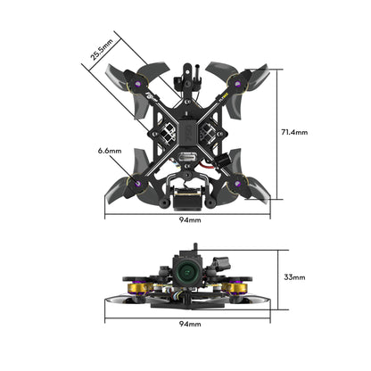 FPV drone FLYWOO Flybee 16 HD O4 2S ELRS 2.4G