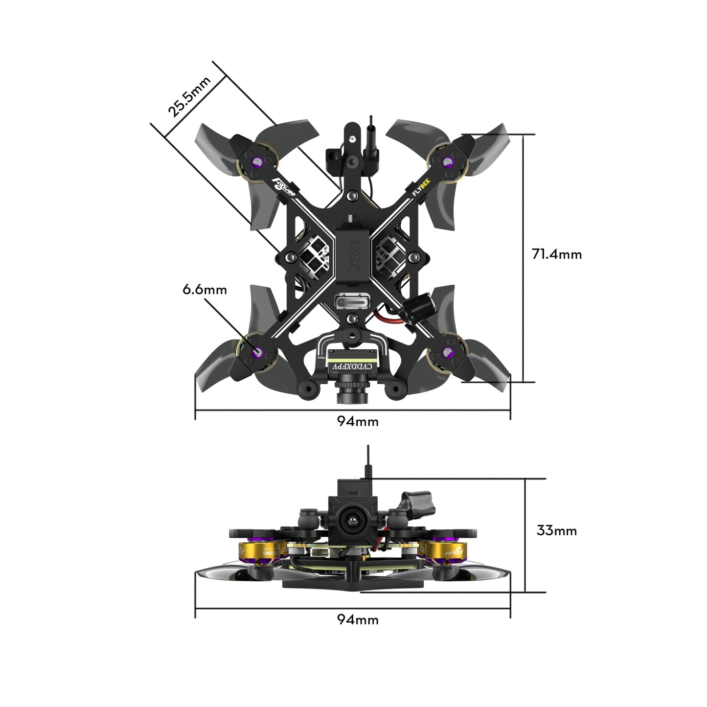 FPV drone FLYWOO Flybee 16 HD Walksnail 2S ELRS 2.4G