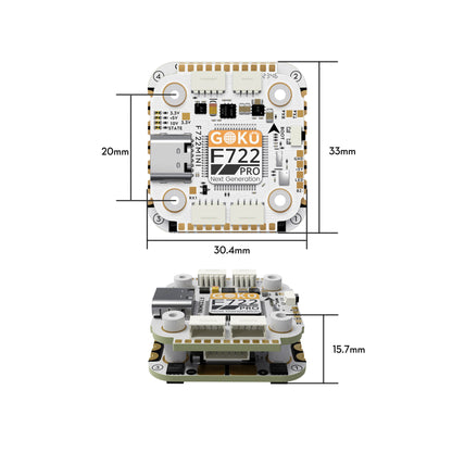 Stack FLYWOO GOKU F722 Pro Mini V2 45A 32Bit 128K AM32 20x20