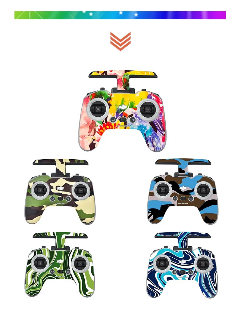 6789 8 body remote controller stikers startrc for dji fpv style 2