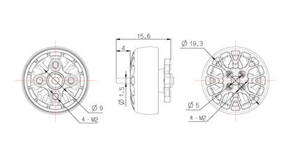 8436 5 motor speedybee 1404 4500kv
