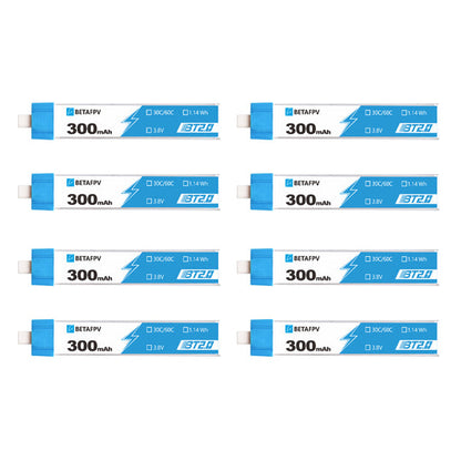 8601 battery betafpv lihv 1s 4 35v 300mah 30c hv bt2 0 8pcs