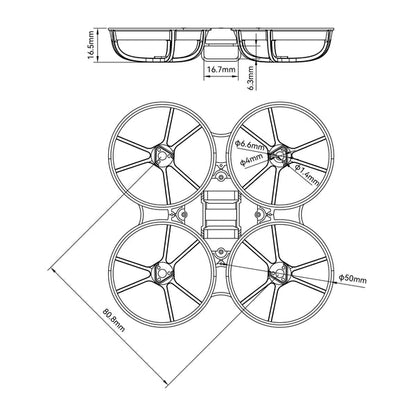8859 5 frame betafpv meteor75 pro white