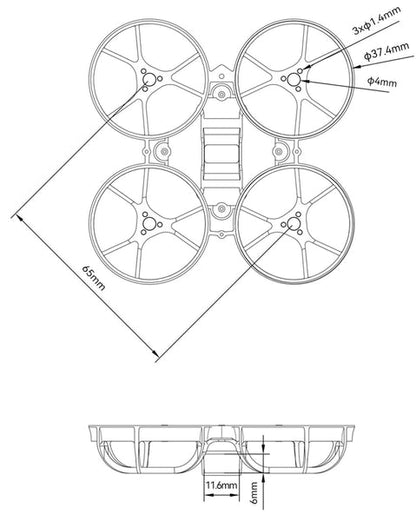 8928 3 frame betafpv meteor65 pro clear