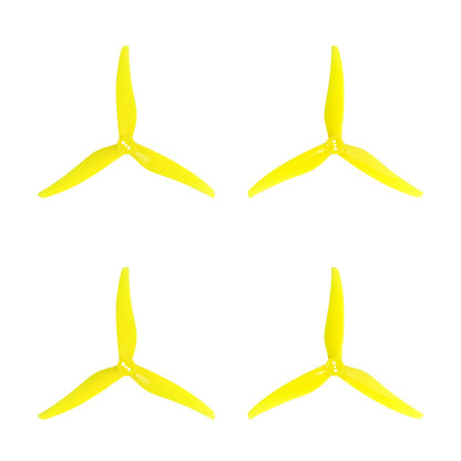 9387 2 propellers gemfan 5125 3 blade 5mm 1 5mm shaft yellow