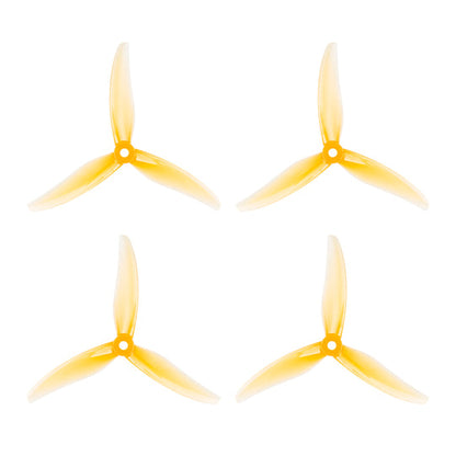 9435 2 propellers gemfan freestyle 3s 3 blade 5mm shaft mango yellow