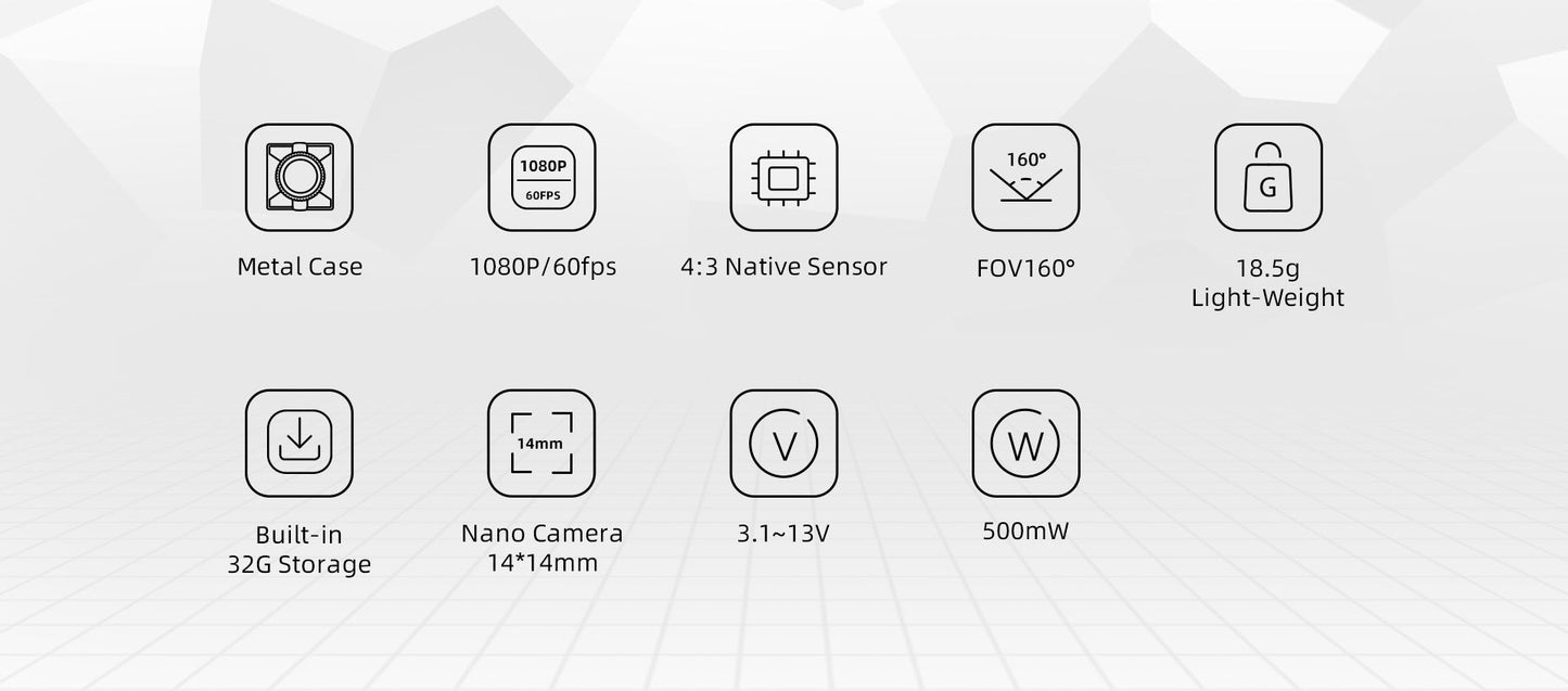 9765 13 fpv camera walksnail avatar nano kit v3 with 9cm cable