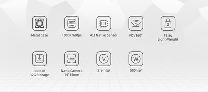 9765 13 fpv camera walksnail avatar nano kit v3 with 9cm cable