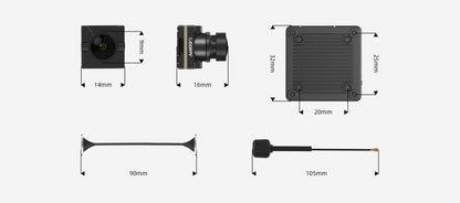 9765 18 fpv camera walksnail avatar nano kit v3 with 9cm cable